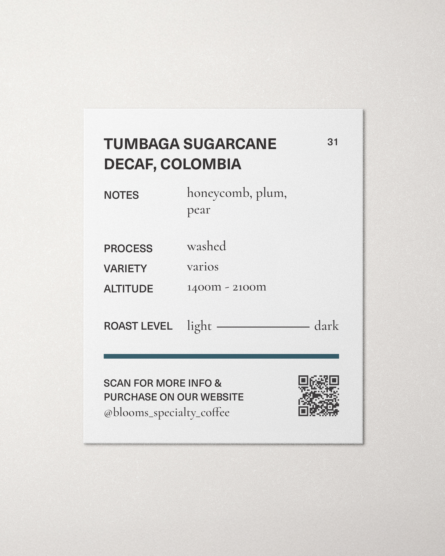 Tumbaga sugarcane decaf Colombia קולומביה נטול