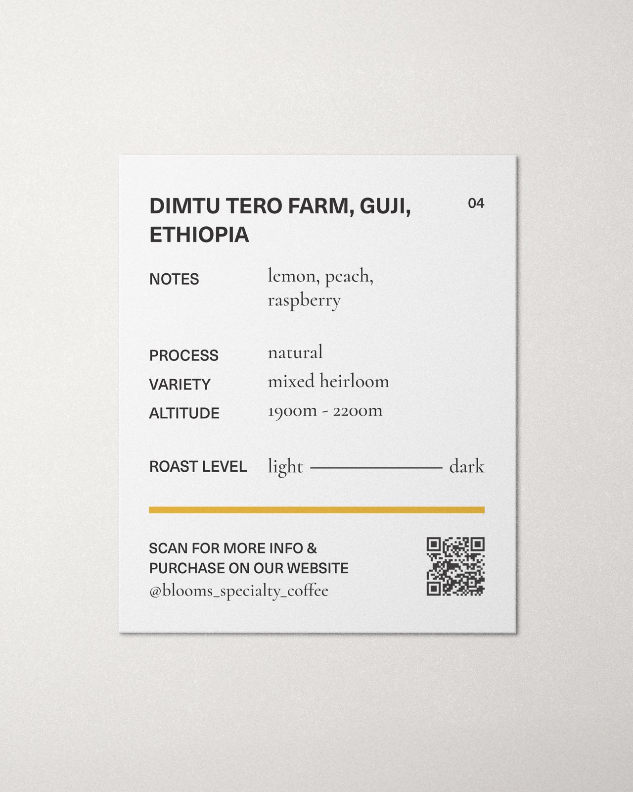ETHIOPIA GUJI DIMTU TERO FARM NATURAL אתיופיה גוג׳י