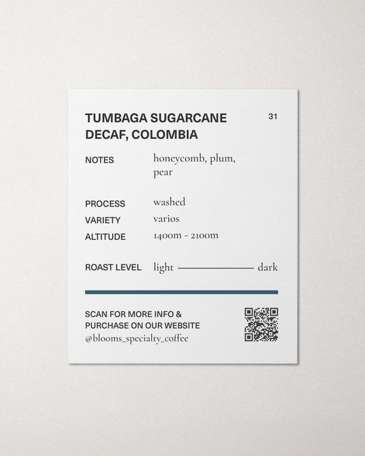 Tumbaga sugarcane decaf Colombia קולומביה נטול