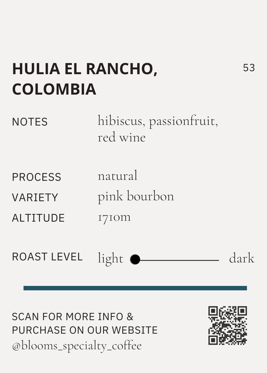 Colombia San Agustín Pink Bourbon קולומביה סאן אגוסטין פינק בורבון